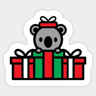 Koala Christmas Presents Bambu Brand Holiday Snow Sticker